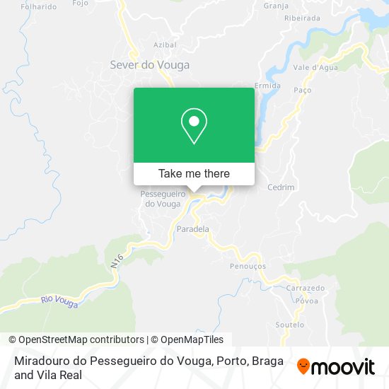 Miradouro do Pessegueiro do Vouga map