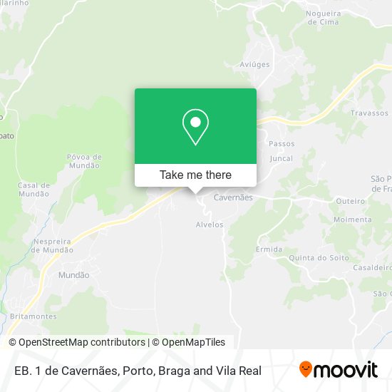 EB. 1 de Cavernães mapa
