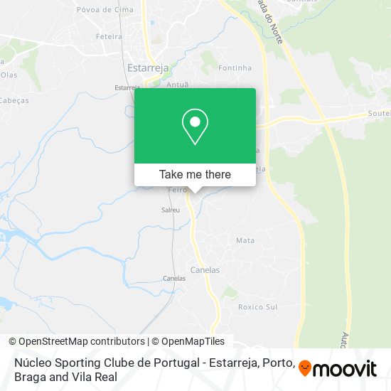 Núcleo Sporting Clube de Portugal - Estarreja map