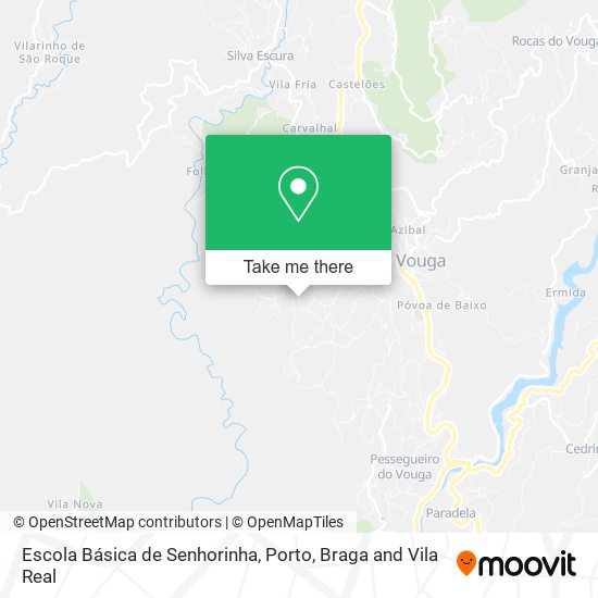 Escola Básica de Senhorinha mapa