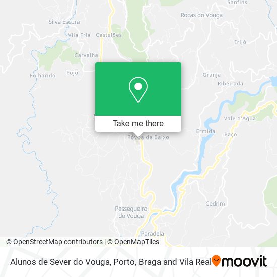 Alunos de Sever do Vouga mapa