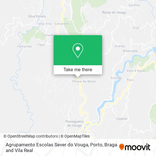 Agrupamento Escolas Sever do Vouga mapa