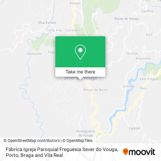 Fábrica Igreja Paroquial Freguesia Sever do Vouga map