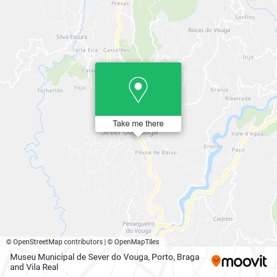 Museu Municipal de Sever do Vouga mapa