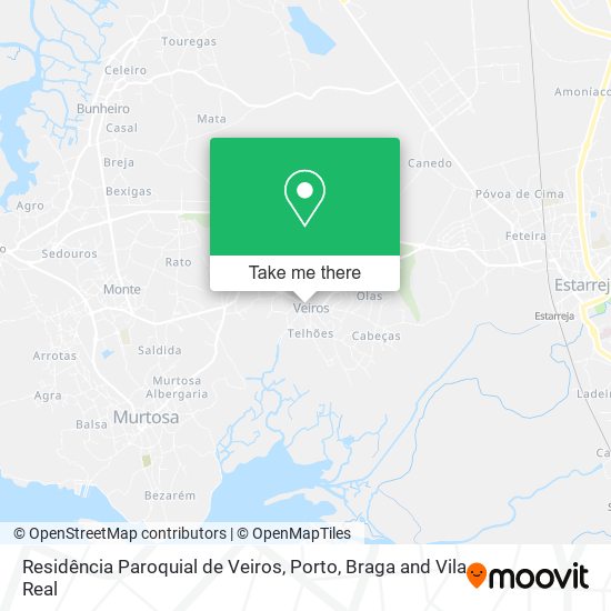 Residência Paroquial de Veiros mapa