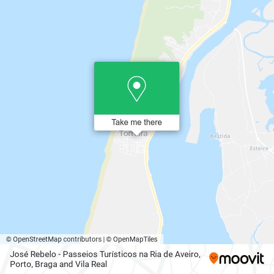 José Rebelo - Passeios Turísticos na Ria de Aveiro mapa