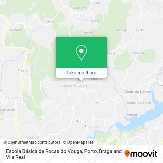 Escola Básica de Rocas do Vouga mapa