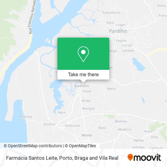 Farmácia Santos Leite mapa