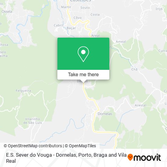 E.S. Sever do Vouga - Dornelas mapa