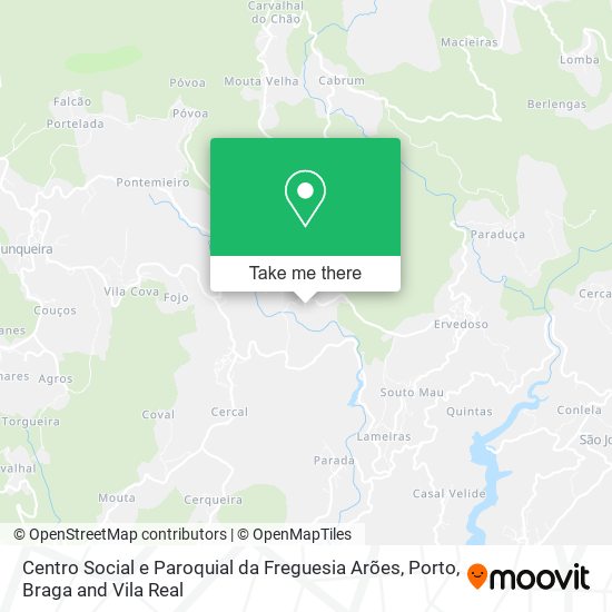 Centro Social e Paroquial da Freguesia Arões map