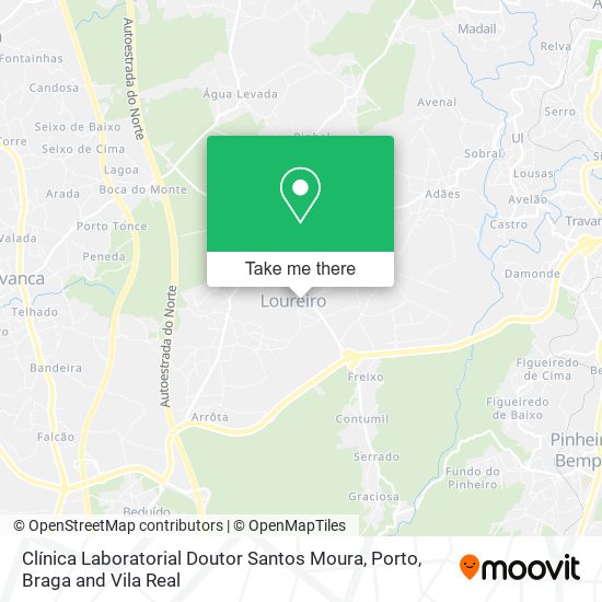 Clínica Laboratorial Doutor Santos Moura mapa