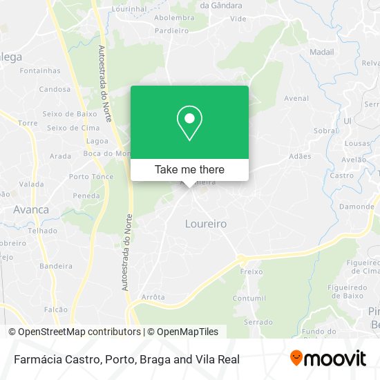 Farmácia Castro mapa