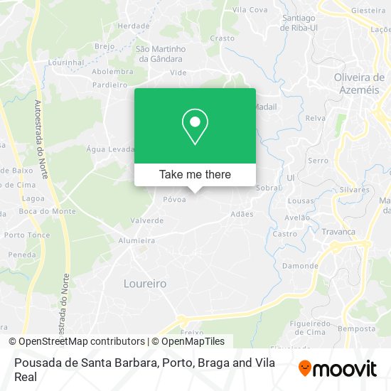 Pousada de Santa Barbara map