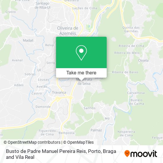 Busto de Padre Manuel Pereira Reis mapa