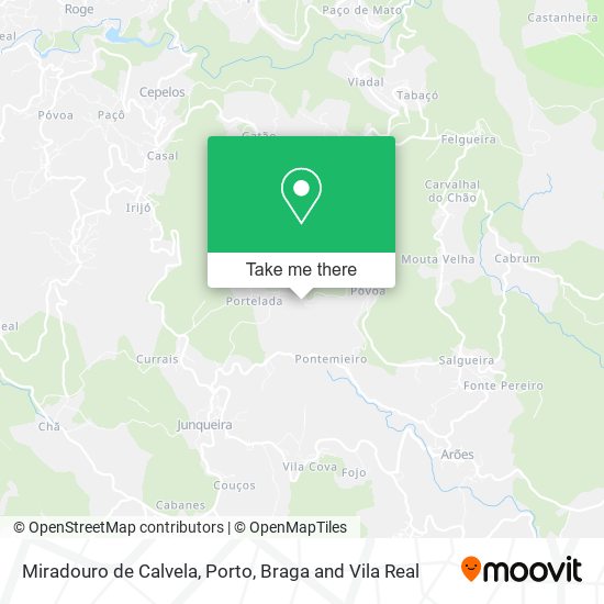 Miradouro de Calvela mapa