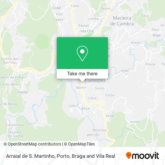 Arraial de S. Martinho mapa