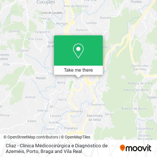 Cliaz - Clínica Médicocirúrgica e Diagnóstico de Azeméis mapa