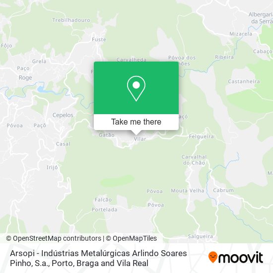 Arsopi - Indústrias Metalúrgicas Arlindo Soares Pinho, S.a. map