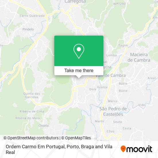 Ordem Carmo Em Portugal map