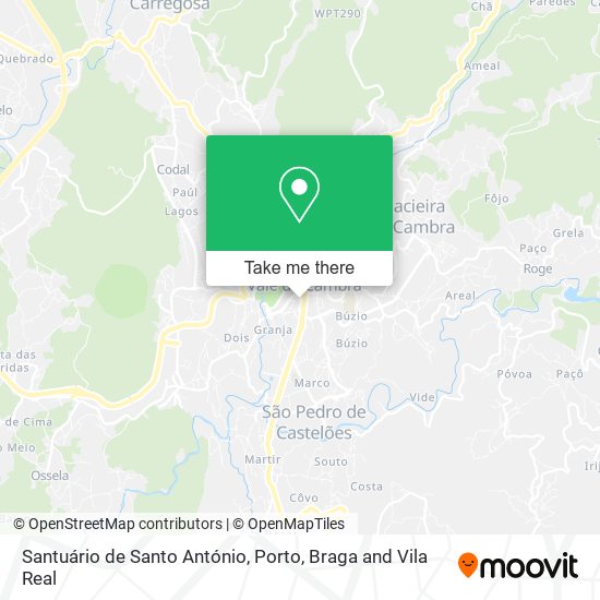 Santuário de Santo António map