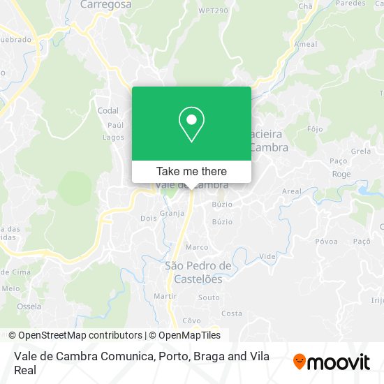 Vale de Cambra Comunica mapa