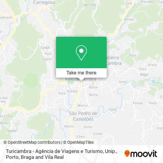 Turicambra - Agência de Viagens e Turismo, Unip. mapa