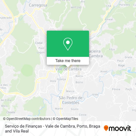 Serviço de Finanças - Vale de Cambra map