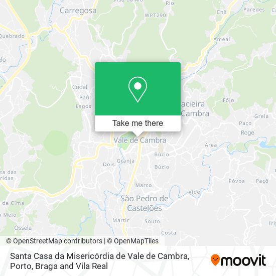 Santa Casa da Misericórdia de Vale de Cambra map