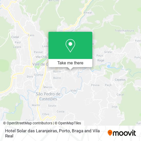 Hotel Solar das Laranjeiras mapa