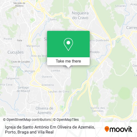 Igreja de Santo António Em Oliveira de Azeméis map