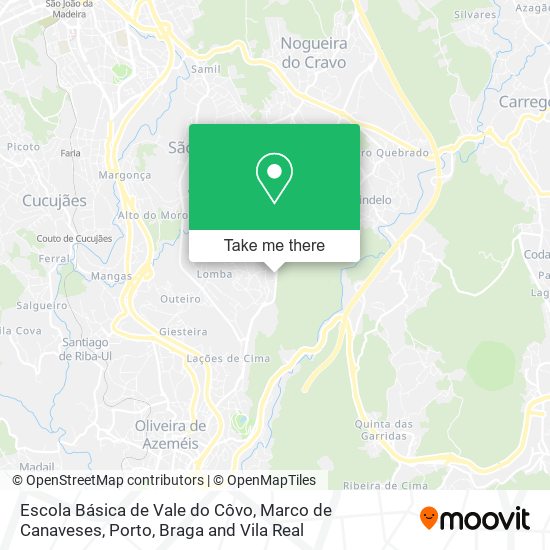 Escola Básica de Vale do Côvo, Marco de Canaveses map