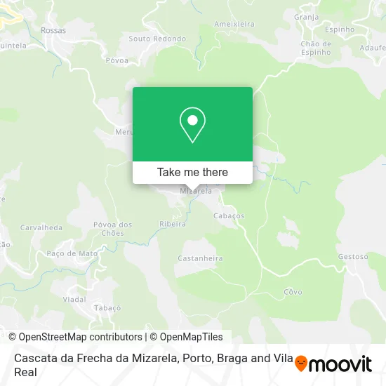 Cascata da Frecha da Mizarela map