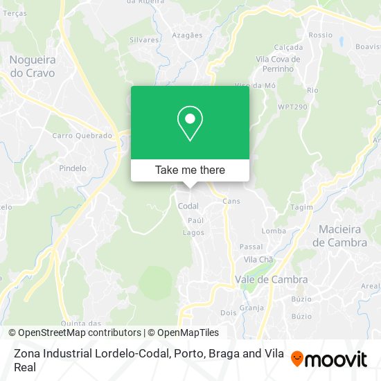 Zona Industrial Lordelo-Codal mapa