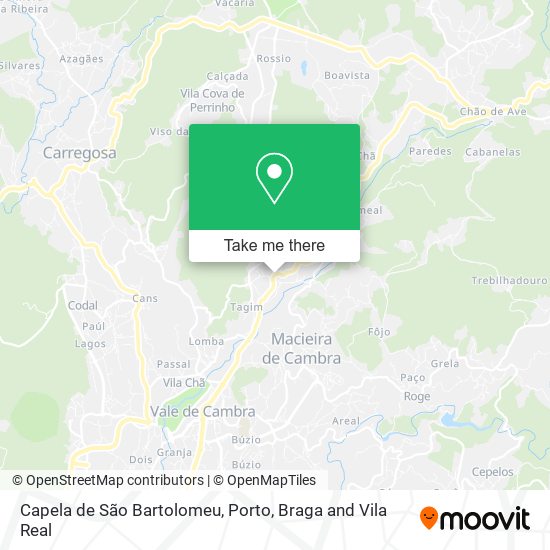 Capela de São Bartolomeu mapa