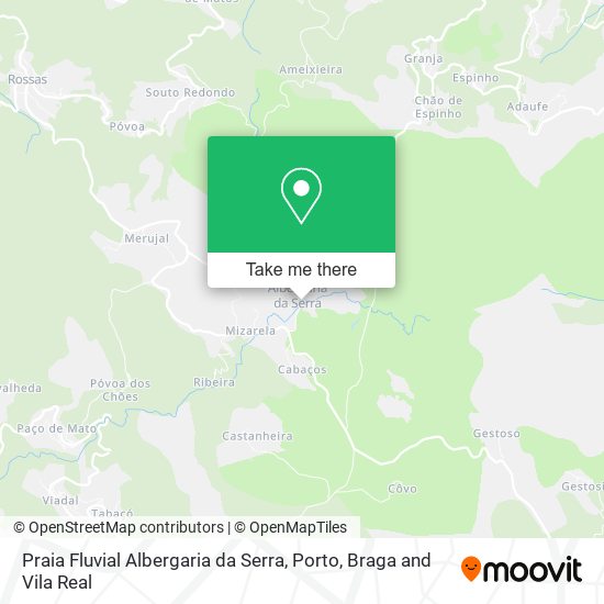 Praia Fluvial Albergaria da Serra mapa