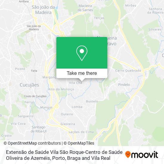 Extensão de Saúde Vila São Roque-Centro de Saúde Oliveira de Azeméis map