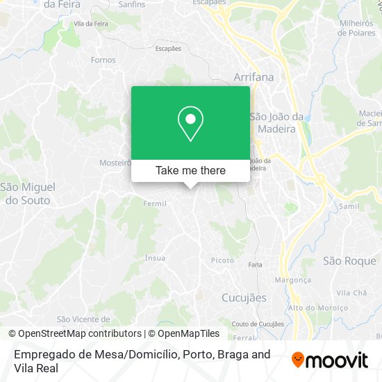 Empregado de Mesa/Domicílio mapa