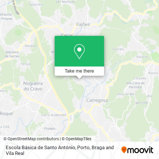 Escola Básica de Santo António mapa