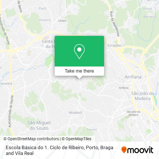 Escola Básica do 1. Ciclo de Ribeiro mapa
