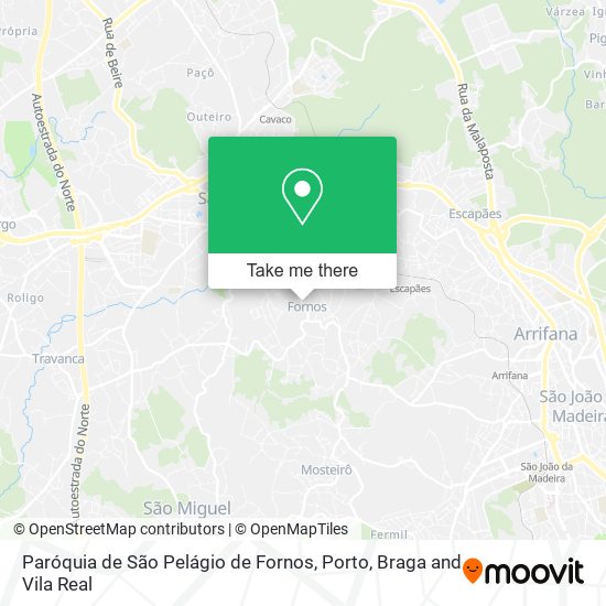 Paróquia de São Pelágio de Fornos map