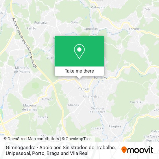 Gimnogandra - Apoio aos Sinistrados do Trabalho, Unipessoal mapa