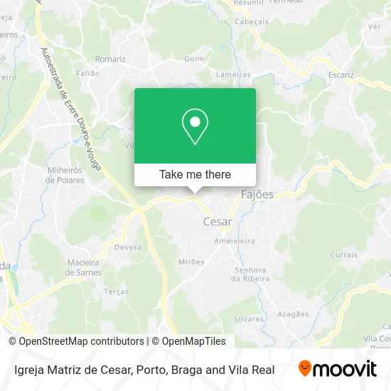 Igreja Matriz de Cesar map