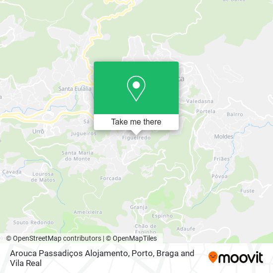Arouca Passadiços Alojamento map