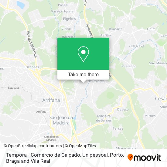 Tempora - Comércio de Calçado, Unipessoal map