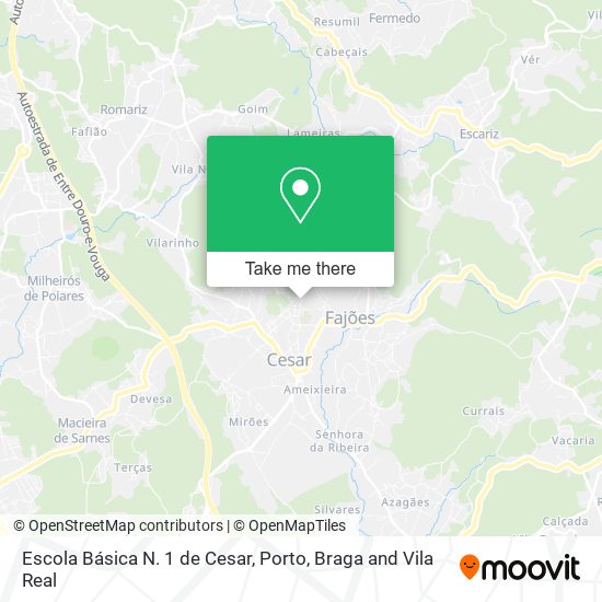 Escola Básica N. 1 de Cesar map