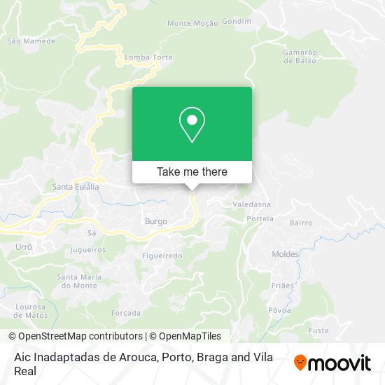 Aic Inadaptadas de Arouca mapa