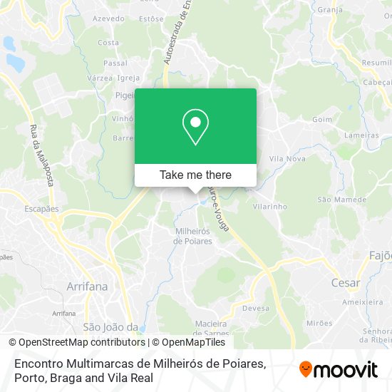 Encontro Multimarcas de Milheirós de Poiares map