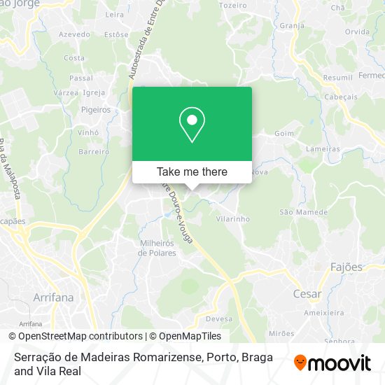 Serração de Madeiras Romarizense map