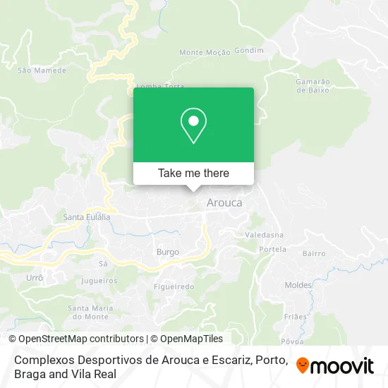 Complexos Desportivos de Arouca e Escariz map