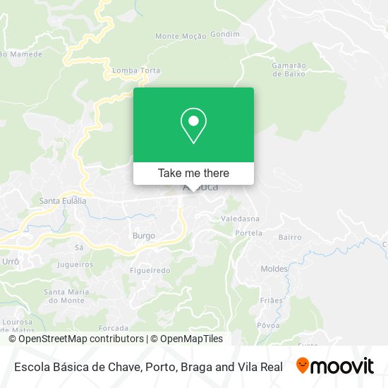 Escola Básica de Chave mapa